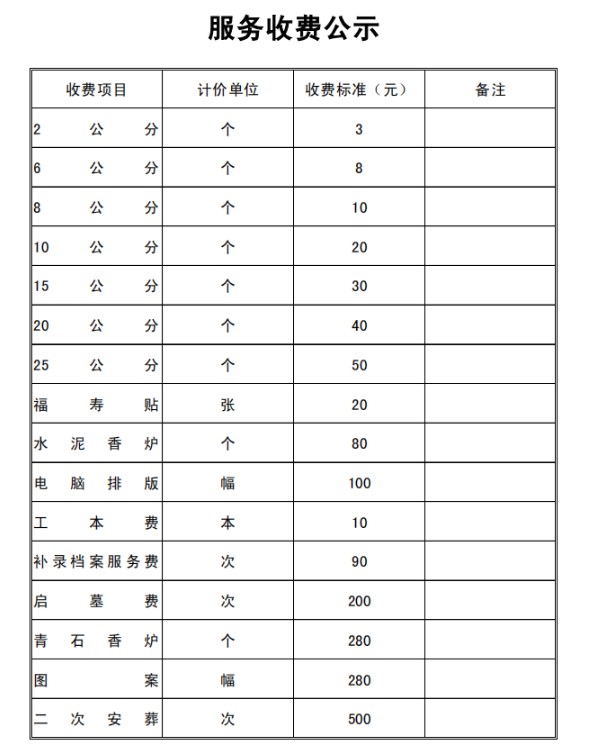 西安神禾墓园收费标准，公墓一览